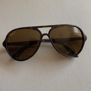 Matte tortoise Ray Ban Aviators (Polarized)